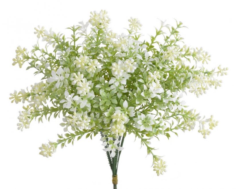 Svazek umělých kvetoucích bylinek, 23 cm, 6 větviček, barva 302