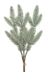 Umělá omrzlá chvojová větev dl. 28cm - 3ks