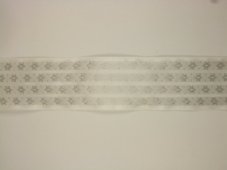 Plátnová vzorovaná stuha s metaloplastem 3,5cm/25m