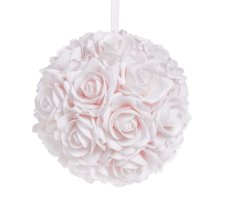 Koule z hlaviček pěnových růží Ø 20cm - závěs