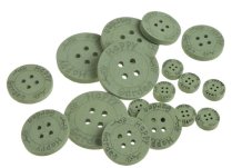 Dřevěné knoflíky různé velikosti 4/6/8 cm - 18ks výsek