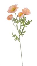 Umělý kvetoucí mák 4 květy, květ 9cm dl.63cm