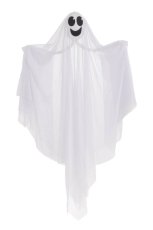 Závěsný duch Halloween bílý 90 cm