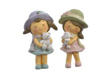 Dekorace figurka dívka 7cm - mix druhů - polyresin