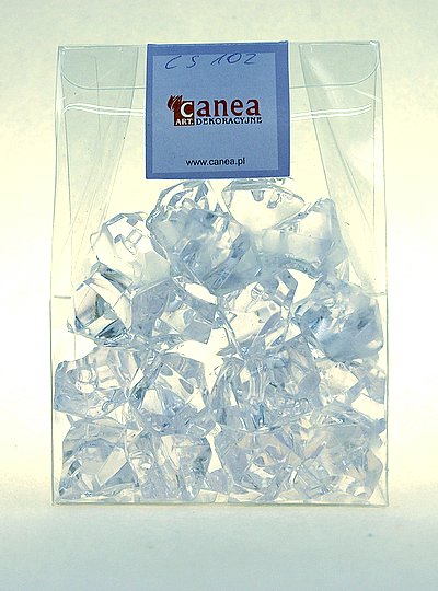 Dekorace krystalky s dirkou 1 x 1,5cm - 170g ( cca 300 ks)