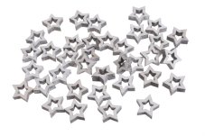Dřevěné vyřezávané hvězdičky 2,5 cm, 36 ks