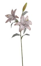 Umělá kvetoucí lilie 2 květy, květ Ø 14cm dl. 61cm