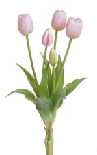 Svazek plastových tulipánů, hlavička 5cm, dl. celkem  40cm - 5 kusů