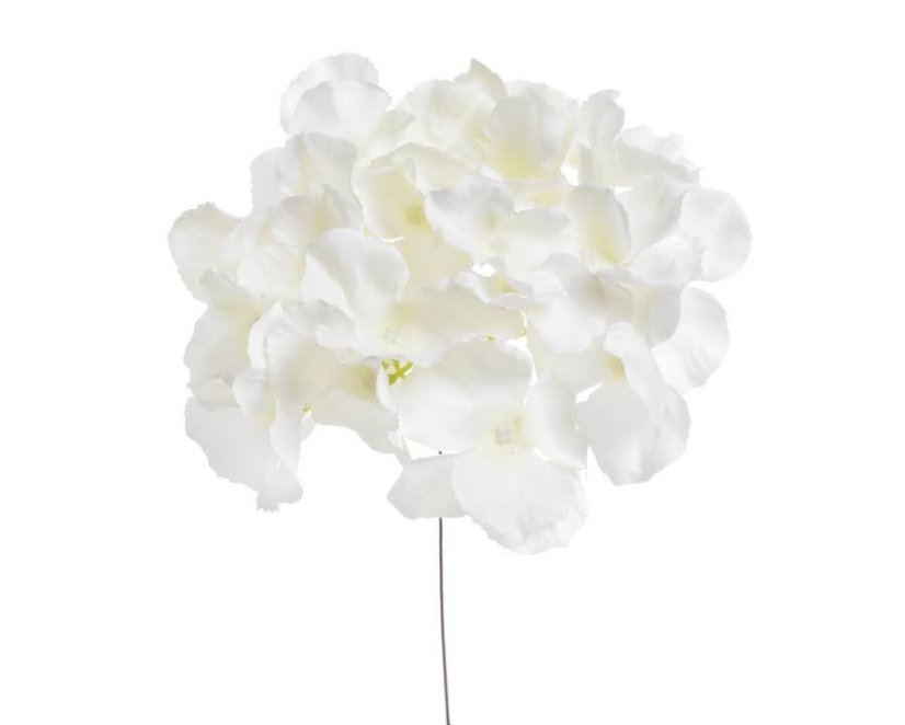 Umělá hlavička hortenzie na drátku Ø 15cm/dl.26cm