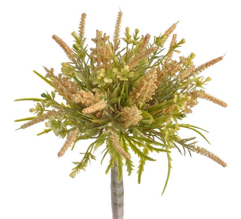 Umělá kytice mix vřesů a jiných travin s doplňky, dl. 34cm_12
