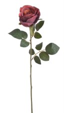 Umělá rozkvetlá růže, hlavička Ø 8cm/celkem dl. 58cm