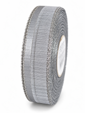 Plátnová stuha se vzorem a metaloplastem 25 mm × 25 m
