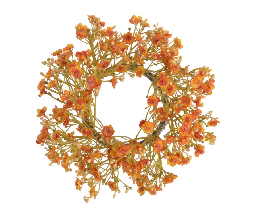 Dekorační věnec z větviček kvetoucí gypsophily Ø 20 cm