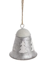 Dekorace kovový zvonek s motivem .8cm∅x8cmH - závěs