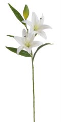 Umělá kvetoucí lilie 2 květy,  květ Ø 20cm dl. 90 cm