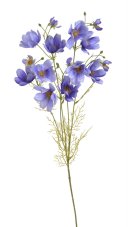 Umělá kytička letních květin, květ 6 cm, dl 90 cm - zápich - fialový 06