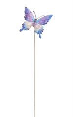 Dekorace plechový motýl na pružince, 8cmLx7,5cmWx27,5cmH. - zápich
