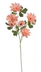 Umělá kopretina s 4 květy a 2 poupata, květ Ø8cm/ zápich dl.62cm
