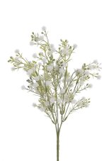 Keřík umělé kvetoucí zeleně - 5 výhonů dl. 34cm - zápich