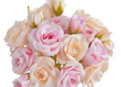 Svazek 9 kusů růží po 4 květech, hlavička Ø 4cm, dl. celkem 32cm