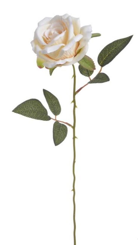 Umělá rozkvetlá růže na stonku, hlavička Ø 8cm/celkem dl.56cm