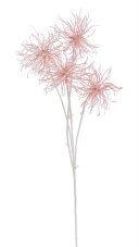 Umělý rozkvetlý bodlák se 4 květy, květ 9cm/dl.60cm
