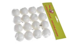 Plastová jablíčka bílá Ø 3 cm - 16ks