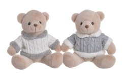 Dekorace sedící plyšový medvěd  22cmLx20cmWx22cmH