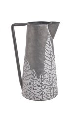 Dekorace kovový džbán s motivy lesa  16,5xH25,5cm..13cm⌀x25,5cmH