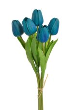 Svazek pěnových tulipánů s listy dl. 32cm - 5ks