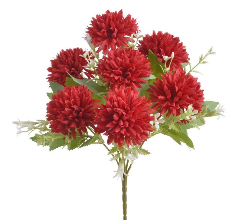 Kytice umělých chryzantém, květ Ø7cm/ kytice dl.30cm