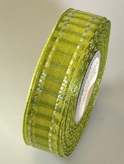 Kostkovaná stuha s monofilem a drátkem 2,5cm/25m