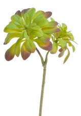 Větvička s umělými sukulenty, sukulent 13cm, dl. 29 cm