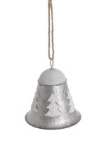 Dekorace kovový zvonek s motivem .6,5cm∅x6,5cmH - závěs