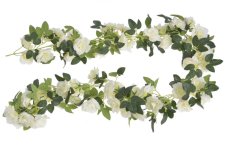 Umělá girlanda s růžemi, květy Ø 6cm, dl.168cm