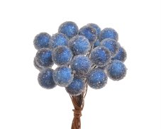 Dekorace  barvené plastové kuličky v cukru na drátku - zápich 1,2cm 144ks