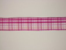 Kostková stuha se vzorem a drátkem 25mm/25m