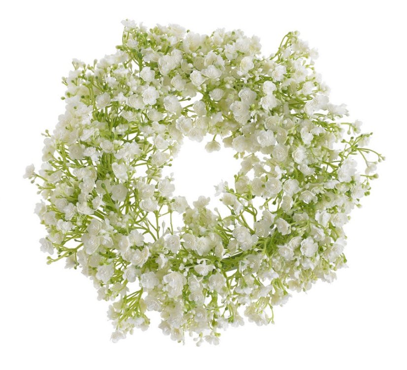 Dekorační věnec z větviček kvetoucí gypsophily Ø 20 cm