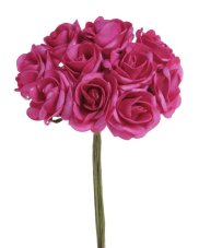 Pěnové růže na drátku - hlavička 4,5 cm , drátek 25 cm, 10ks