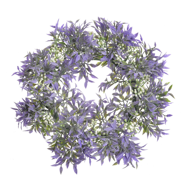 Věnec z umělého ruskusu a bobulek  Ø 35cm