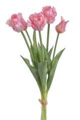 Svazek umělých papouščích tulipánů hlavička 5,5cm, celkem dl. 46 cm - 5ks