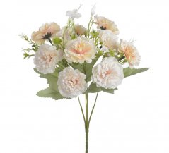 Kytička umělých mini karafiátů květ 5 cm, dl.36 cm