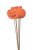 Dřevěná dýně na zápichu Halloween 32,5 cm – oranžová, 6 ks