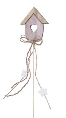 Dřevěná budka 7cm/dl.31cm - zápich 4ks