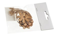 Jarní  dekorace kytička 4,5cm -  6 ks - závěs