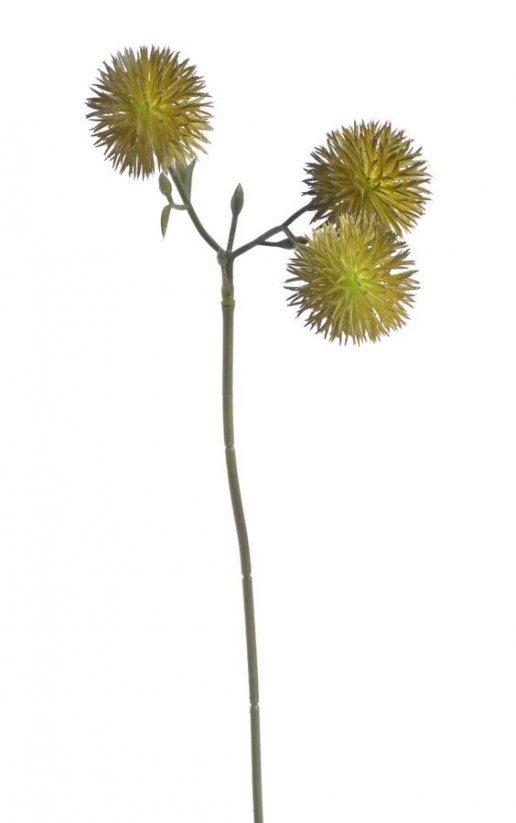 Umělý polní česnek s 3 květy, květ Ø3,5cm/dl.30cm - 6ks