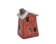 Dekorace svítící LED 2xLR44 keramický domek 5cmLx4,5cmWx8cmH