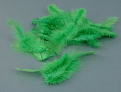 Přírodní barvené peří 7 - 12 cm green