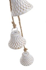 Dekorace kovový zvonek girlanda (7cmØcx8cmH) 65cmH - 3 kusy závěs
