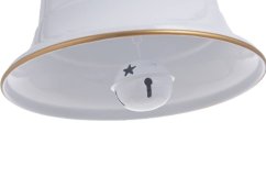 Dekorace 3D kovový zvon s rolničkou - závěs.(20,5cmØx27,5cmH) 47cmH